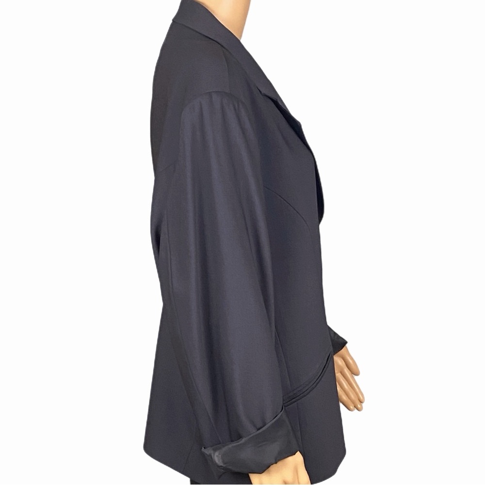 TALBOTS WOMAN dark grey wool 3-button blazer with front welt pockets Size 20W - Picture 4 of 13